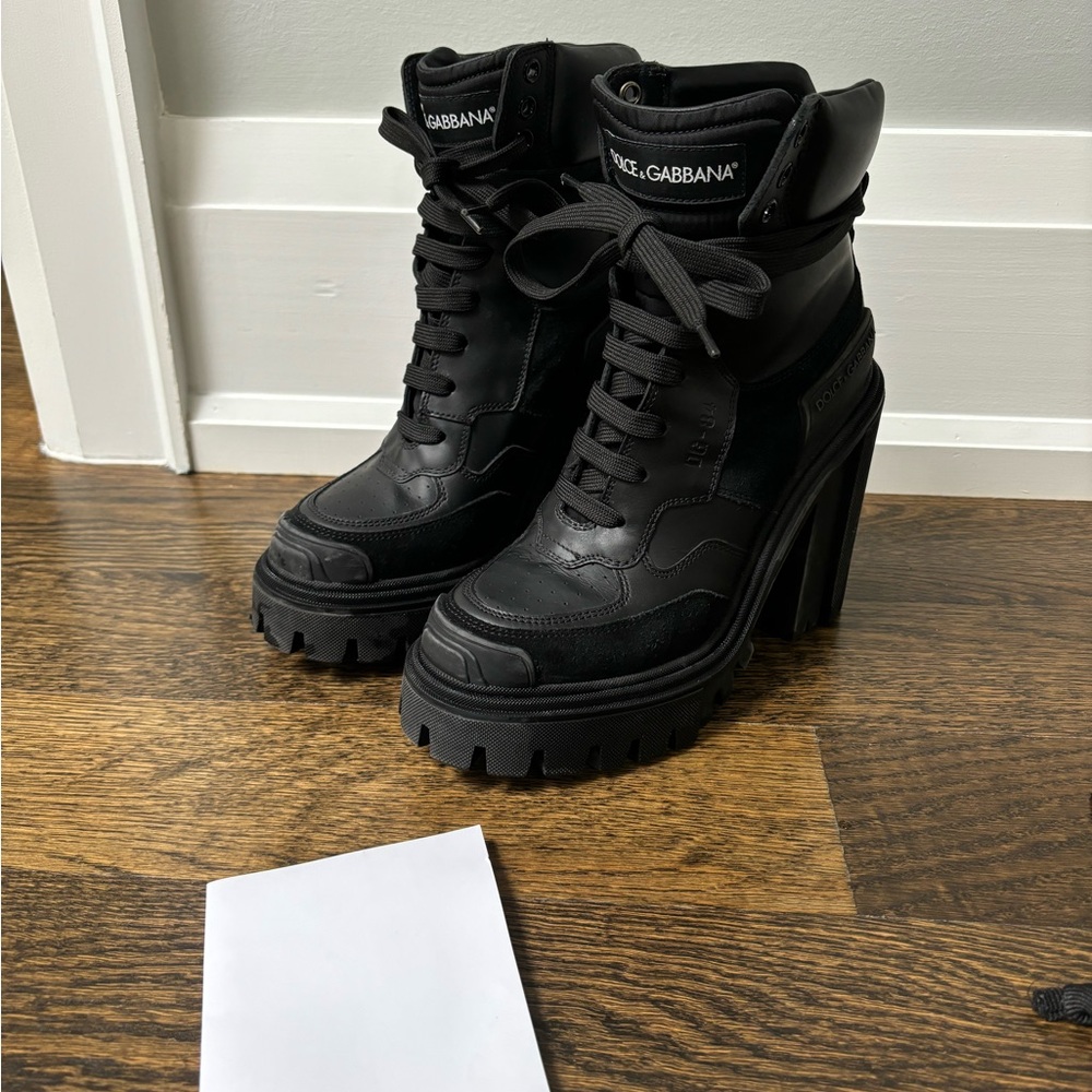 Dolce & Gabbana Black Heeled Boots